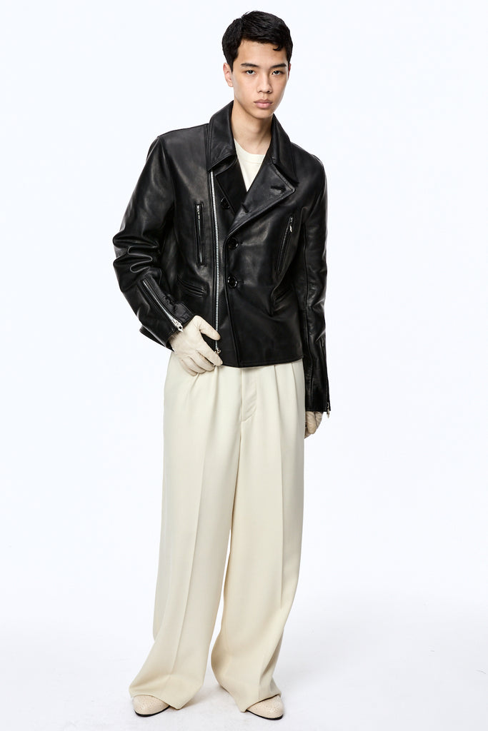 CLASSIC MOTORCYCLE LEATHER JACKET - BLACK / M25F9BL002-MASU Official Online Store