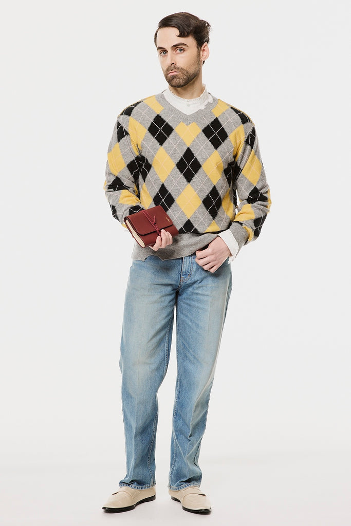DIAMOND SCRAPED SWEATER - LEMON / M26H9KN002-MASU Official Online Store