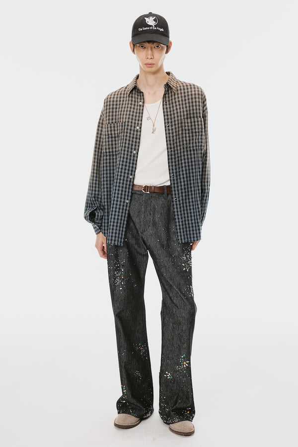 GA**XY PIQUE WORK TROUSERS - BLACK / M26U6PL011-MASU Official Online Store