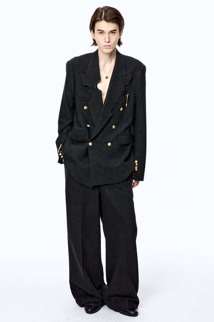 INITIAL WIDE TROUSERS - GRAY / M25F9PL006-MASU Official Online Store