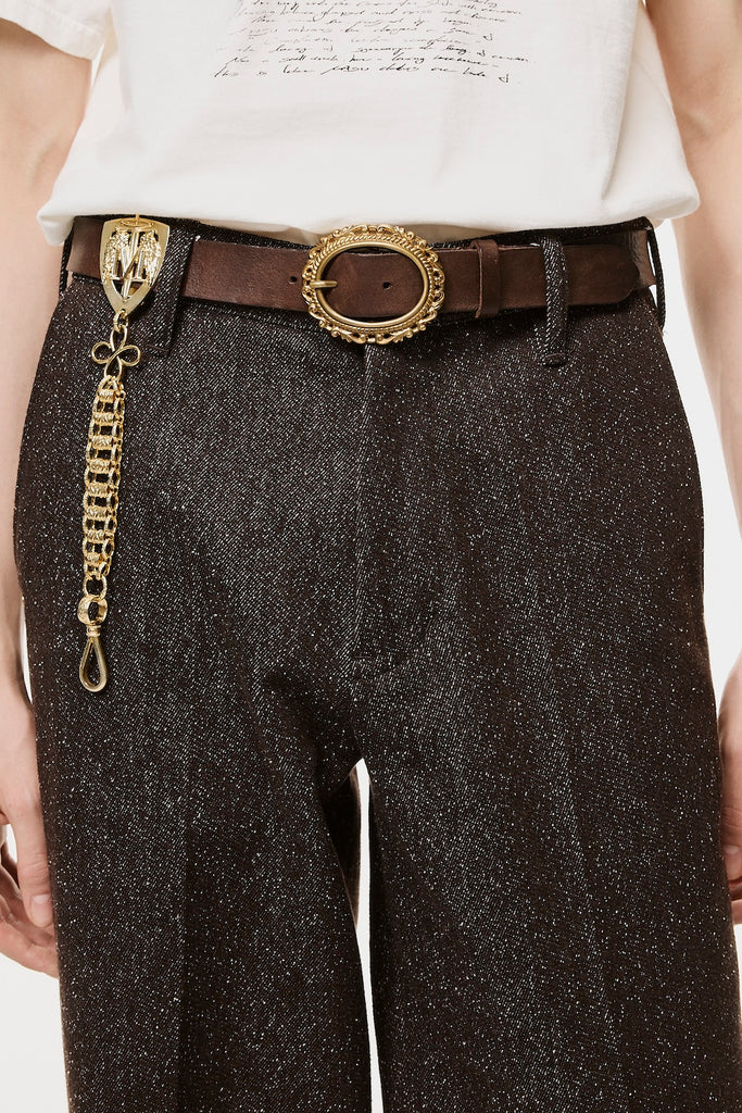 LOST CAMEO LEATHER BELT - BROWN / M26H9OJ005-MASU Official Online Store