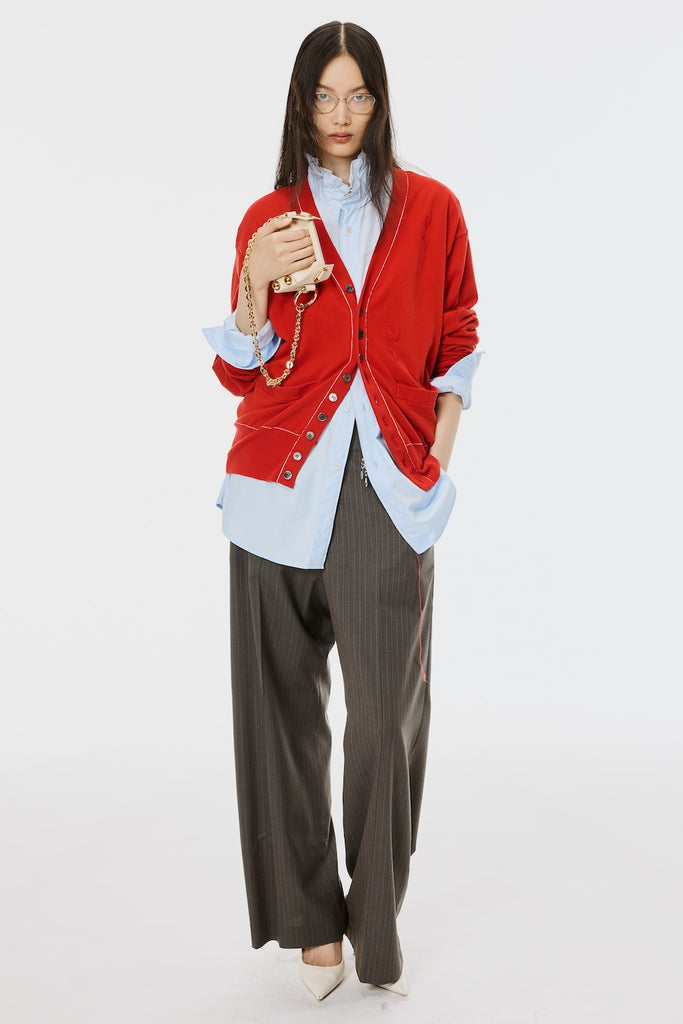 MB 10 BUTTONS CARDIGAN - RED / B26U6KN001-MASU Official Online Store