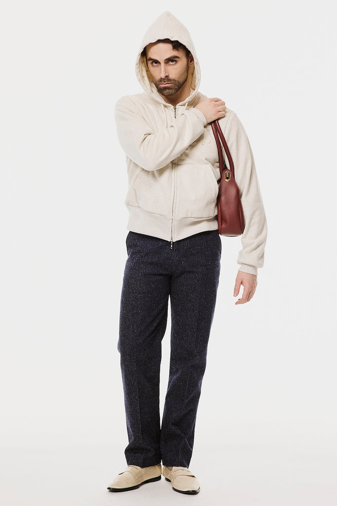 MB FLOWER ZIP-UP HOODIE - OATMEAL / B26H9CS003-MASU Official Online Store