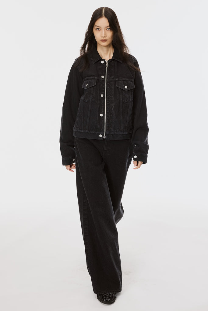 MB ZIP-UP DENIM JAKCET - BLACK / B26U6BL001-MASU Official Online Store
