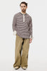 OPPOSITE WAFFLE STRIPE PULLOVER SHIRT - PINK / M26H9CS006-MASU Official Online Store