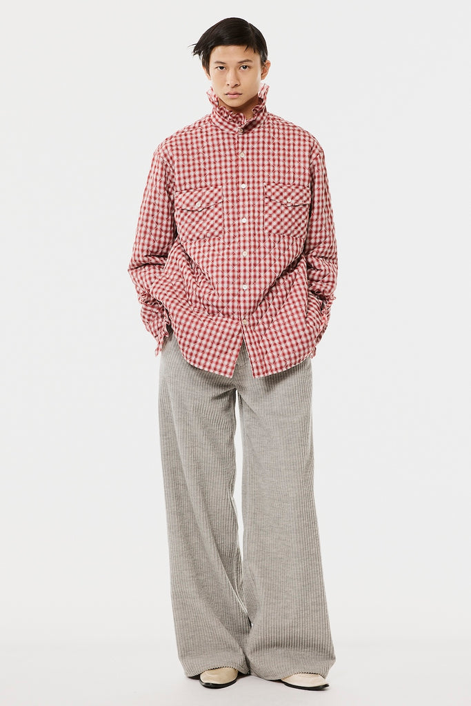 PRINCE PUFFER PLAID SHIRT - RED / M26H9SL004-MASU Official Online Store