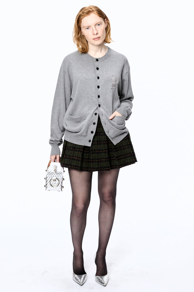 SHAGGY PLAID SKIRT - GREEN / M25F9OJ005-MASU Official Online Store