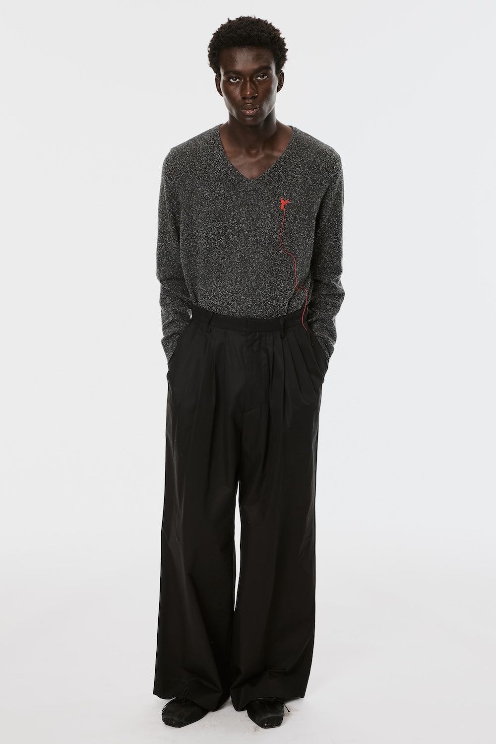 ま*者様 MASU SILK NEP SWEATER Silk Nep Sweater - Black - MASU– MASU Official Online Store