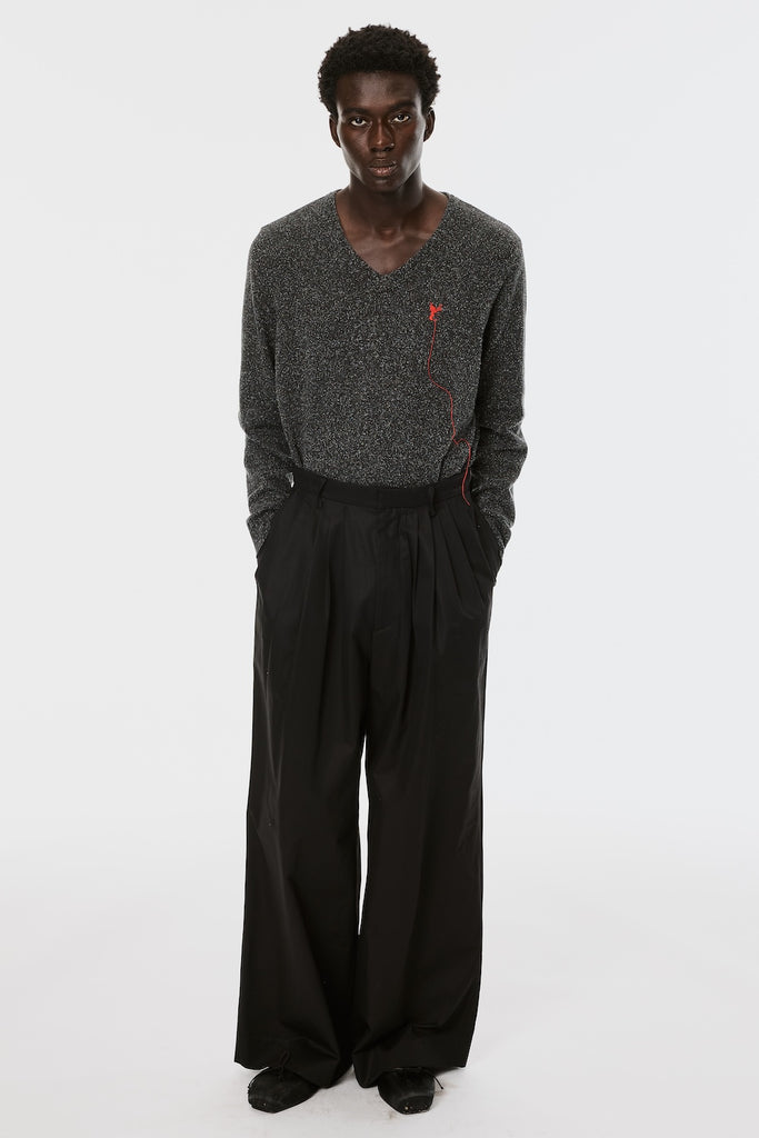 SILK NEP SWEATER - BLACK / M26U6KN002-MASU Official Online Store