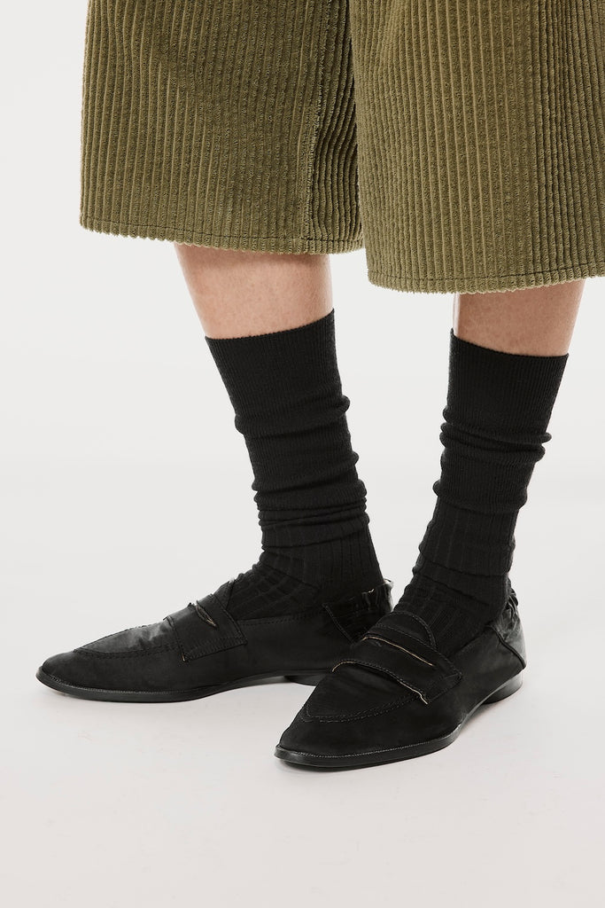 SILK SATIN SLIP-ON SHOES - BLACK / M26H9OJ012-MASU Official Online Store