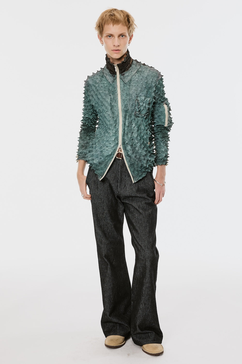 ジャケット・アウター MASU SPIKY FLIGHT JACKET smoke green Spiky Flight Jacket - Smoke Green - MASU– MASU Official Online Store