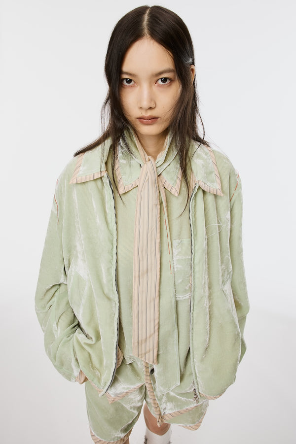 UNEVEN VELVET SCARF - MELON / M26U6OJ002-MASU Official Online Store