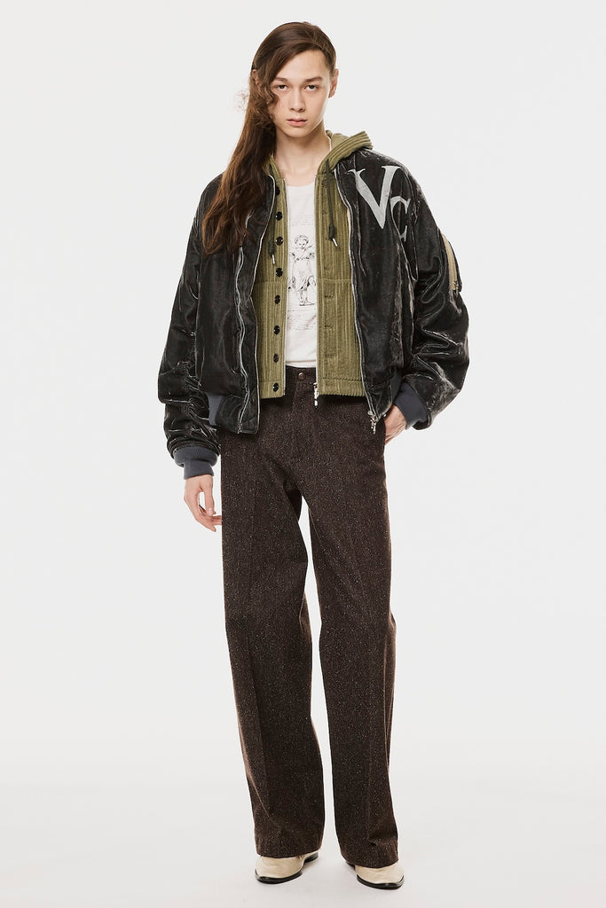 VC VELVET PUFFER BOMBER JACKET - DUSTY BLACK / M26H9BL004-MASU Official Online Store