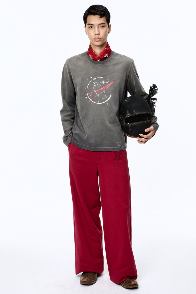 WASTED EXPLORER CREW LONG SLEEVE T-SHIRT - BLACK / M25F9CS009-MASU Official Online Store