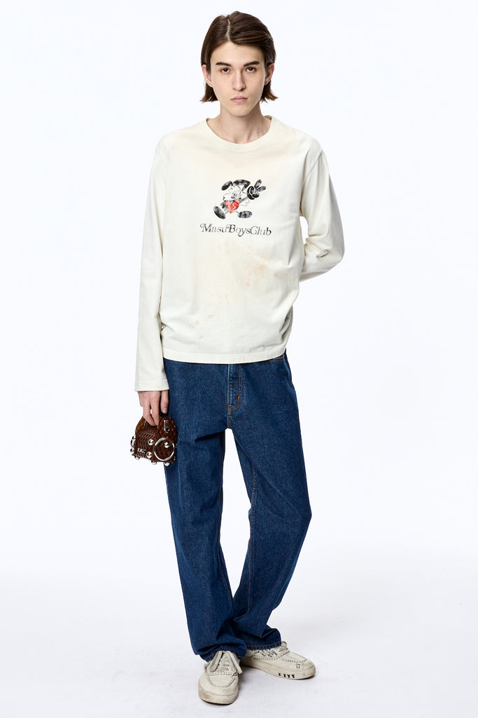 WASTED VICK LONG SLEEVE T-SHIRT - WHITE / M25F9CS011-MASU Official Online Store