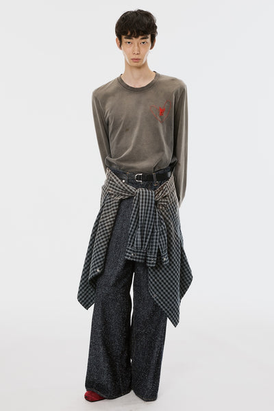 WASTED RED ANGEL LONG SLEEVE T-SHIRT - BLACK / M26U6CS004-MASU Official Online Store