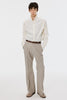 ZIP-UP FRILL COLLAR SHIRT - ECRU / M26U6SL004-MASU Official Online Store