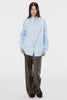 ZIP-UP FRILL COLLAR SHIRT - SAX / M26U6SL004-MASU Official Online Store