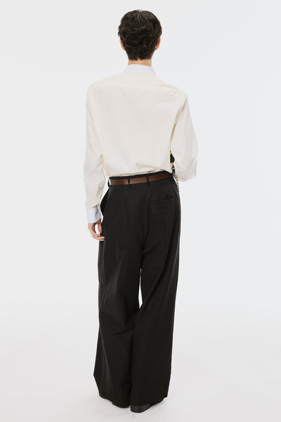 6 TUCK TROUSERS - BLACK / M26U6PL007-MASU Official Online Store
