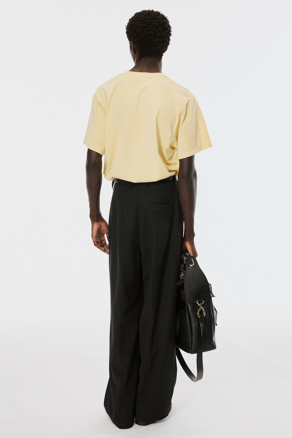 Aged Canvas Wide Trousers - Black Ebony - MASU– MASU Official