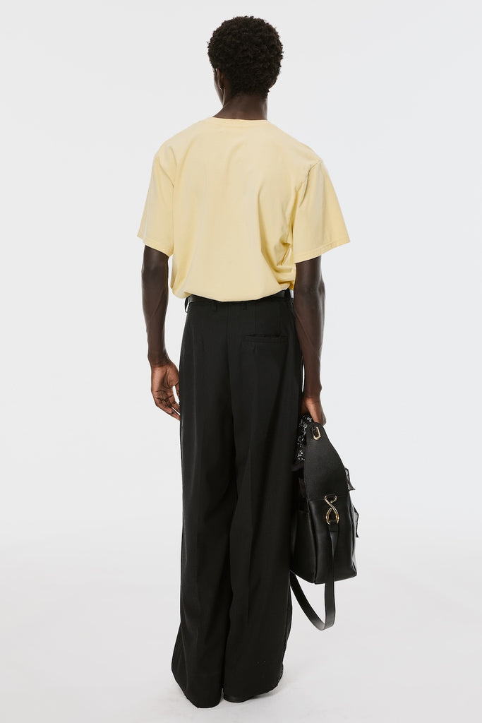 AGED CANVAS WIDE TROUSERS - BLACK EBONY / M26U6PL002-MASU Official Online Store
