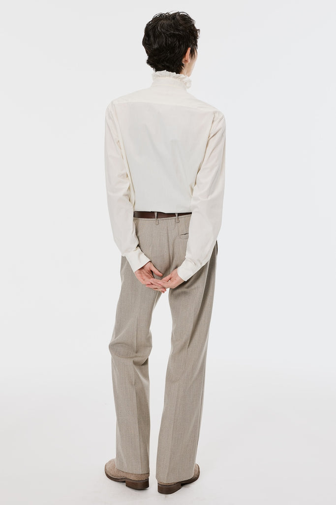 CANVAS FLARE TROUSERS - WHITE BIRCH / M26U6PL004-MASU Official Online Store