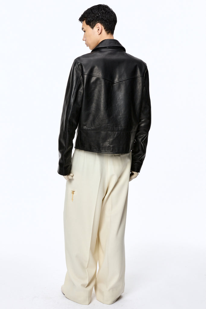 CLASSIC MOTORCYCLE LEATHER JACKET - BLACK / M25F9BL002-MASU Official Online Store