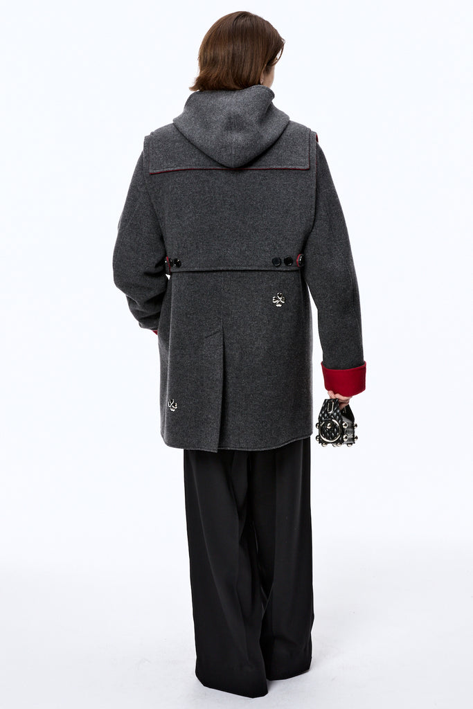 フック　MASU ジップアップコート MASU(エムエーエスユー)のCLOVER ZIP-UP COAT BLACKの通販