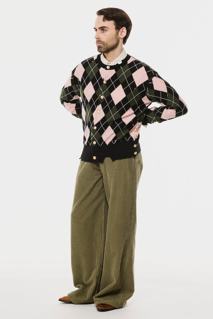 DIAMOND SCRAPED CARDIGAN - PEACH / M26H9KN003-MASU Official Online Store