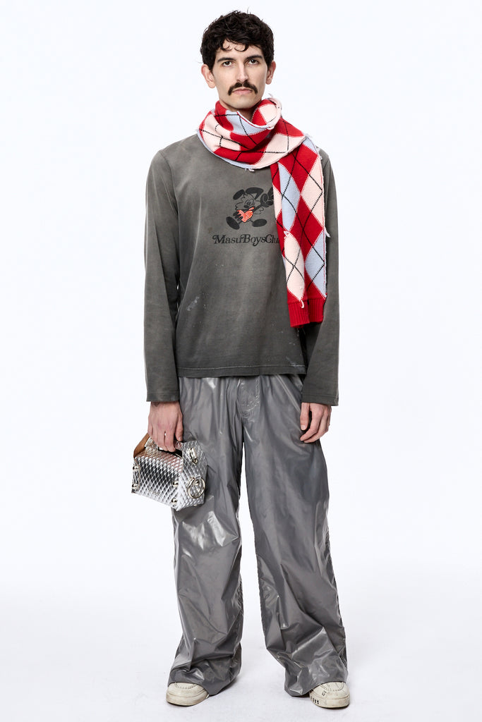 DIAMOND SCRAPPED SCARF - RED / M25F9OJ004-MASU Official Online Store