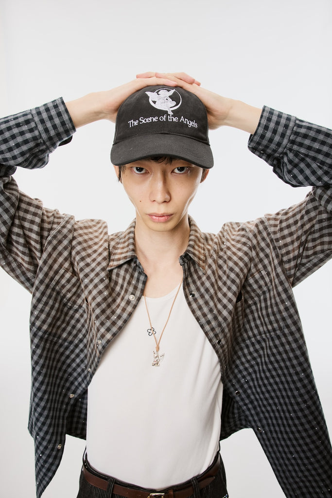 FADED SPARKLING PLAID SHIRT - BLACK / M26U6SL001-MASU Official Online Store