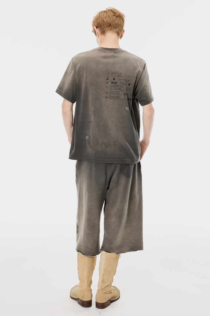 FLOWER EMBROIDERY SWEAT SHORTS - BLACK / M26U6PS001-MASU Official Online Store