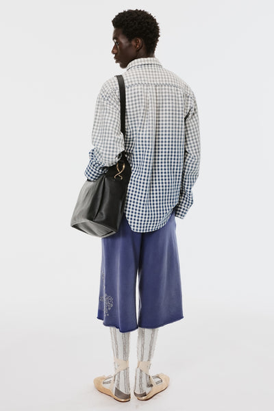 Flower Embroidery Sweat Shorts - French Blue - MASU– MASU Official