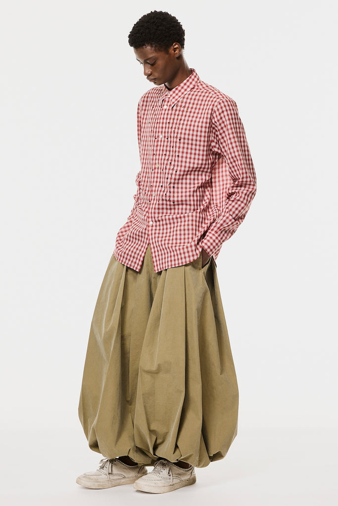 HEART HOLE PLAID SHIRT - RED / M26H9SL002-MASU Official Online Store