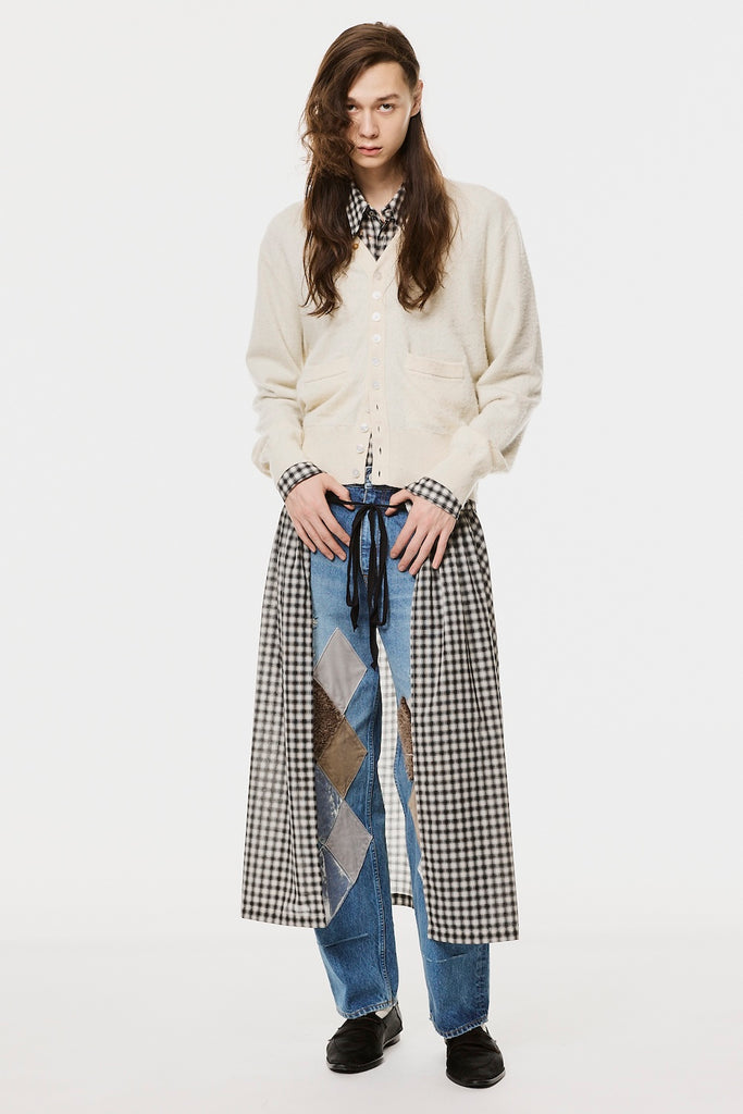 KNIGHT PLAID APRON - BLACK / M26H9OJ009-MASU Official Online Store