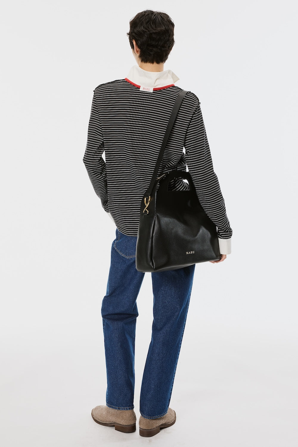 Opposite Stripe Pullover Shirt - Black - MASU– MASU Official