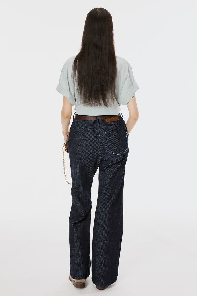 PIQUE WORK TROUSERS - INDIGO / M26U6PL010-MASU Official Online Store