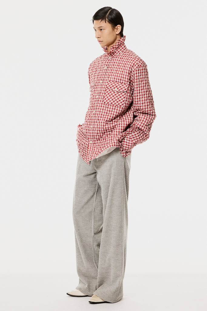 PRINCE PUFFER PLAID SHIRT - RED / M26H9SL004-MASU Official Online Store