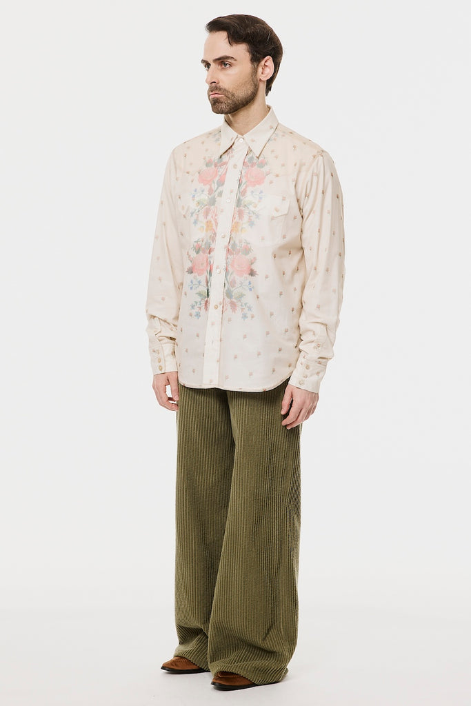 ROCOCO LAYERED WESTERN SHIRT - IVORY / M26H9SL003-MASU Official Online Store