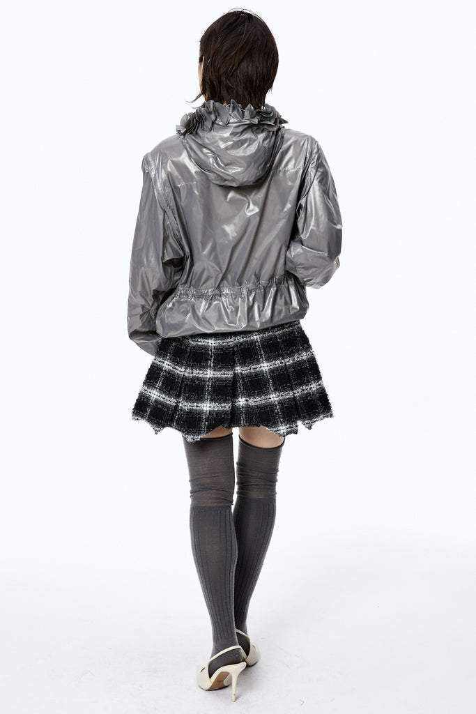 SHAGGY PLAID SKIRT - BLACK / M25F9OJ005-MASU Official Online Store