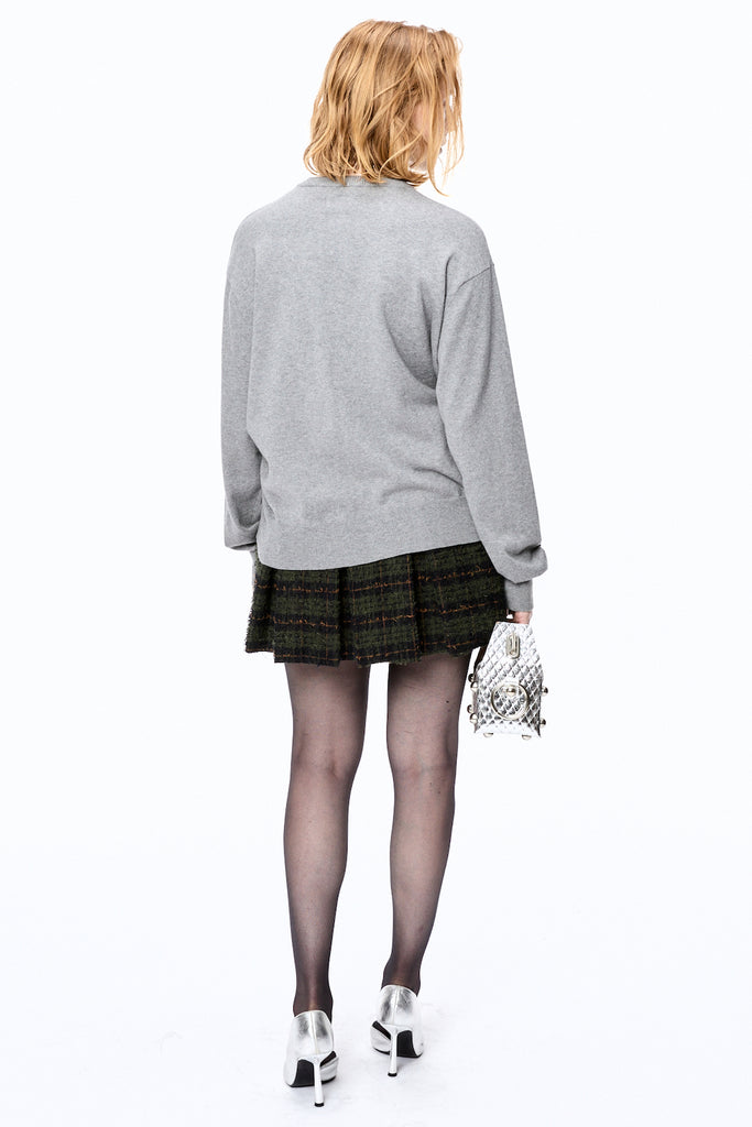 SHAGGY PLAID SKIRT - GREEN / M25F9OJ005-MASU Official Online Store