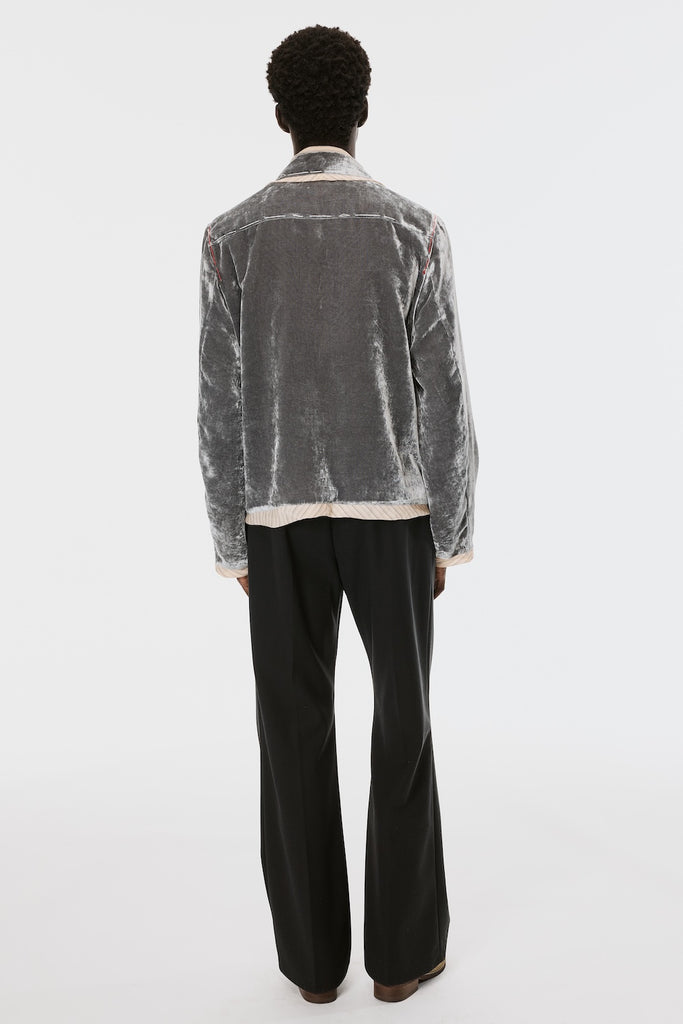 UNEVEN VELVET JACKET - CHARCOAL / M26U6BL004-MASU Official Online Store