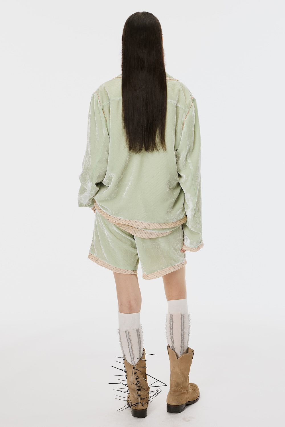 Uneven Velvet Jacket - Melon - MASU– MASU Official Online Store