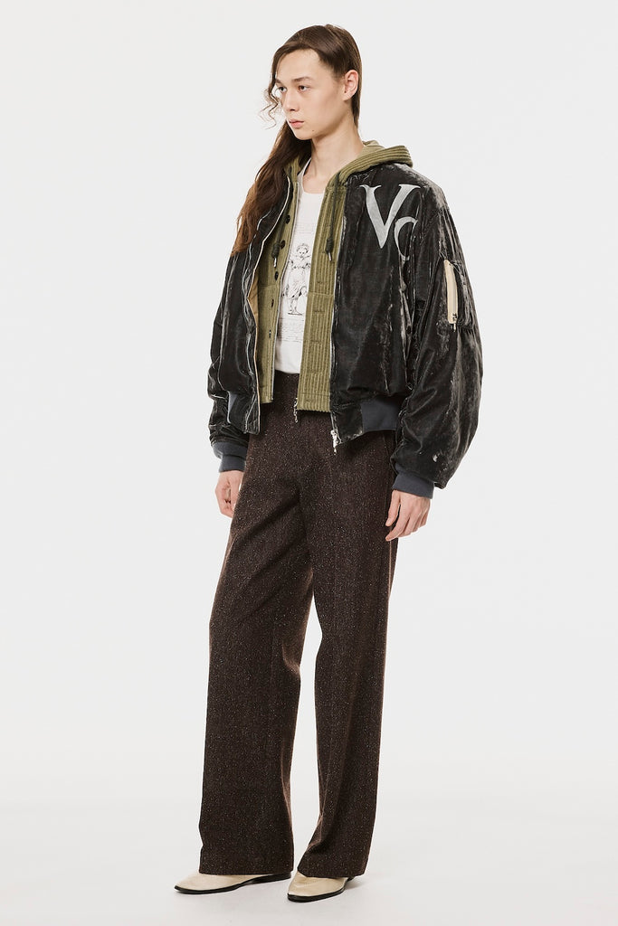 VC VELVET PUFFER BOMBER JACKET - DUSTY BLACK / M26H9BL004-MASU Official Online Store
