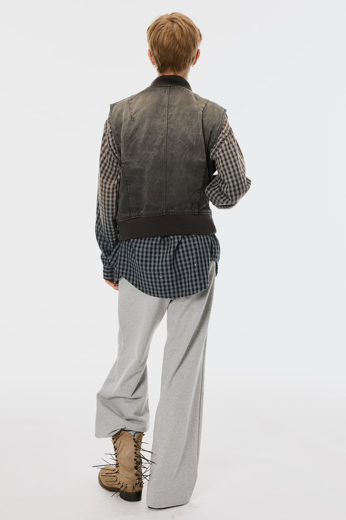 VICTORIAN BOMBER VEST - ASH GRAY / M26U6VT001-MASU Official Online Store