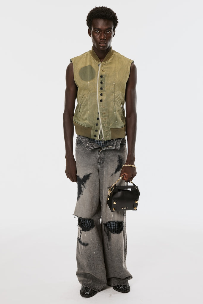 VICTORIAN BOMBER VEST - SAGE GREEN / M26U6VT001-MASU Official Online Store