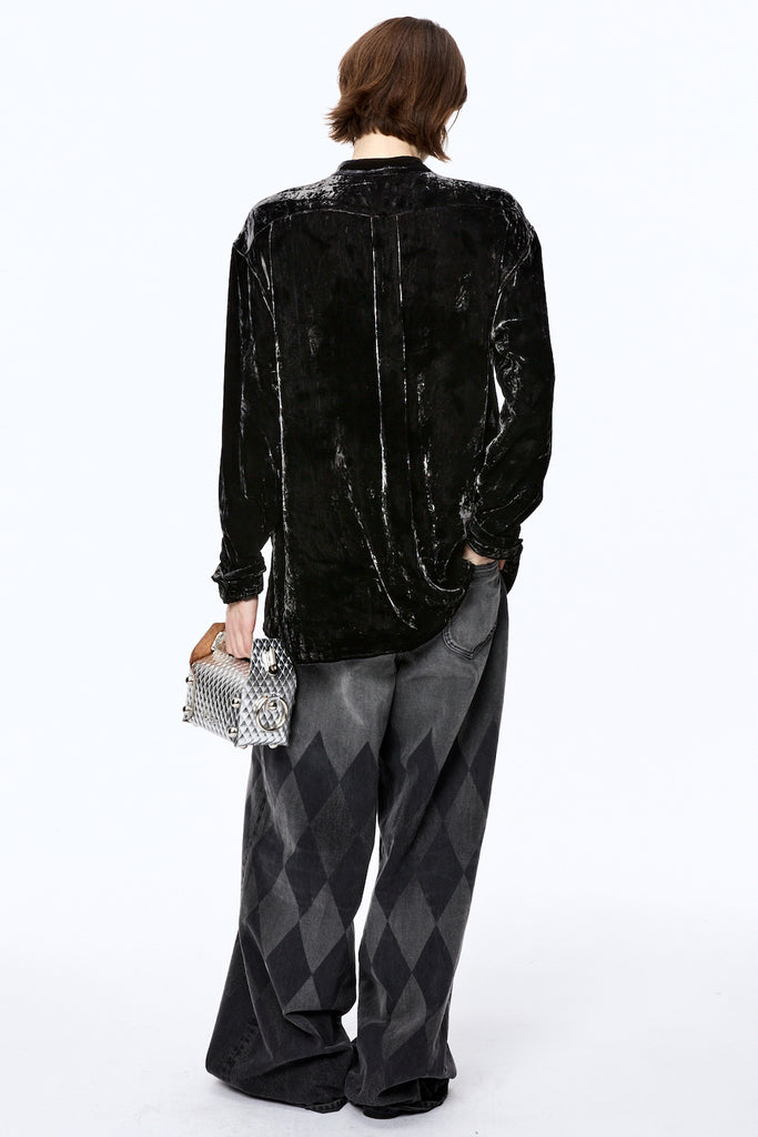 VICRORIAN ZIP-UP SHIRT - BLACK / M25F9SL002-MASU Official Online Store