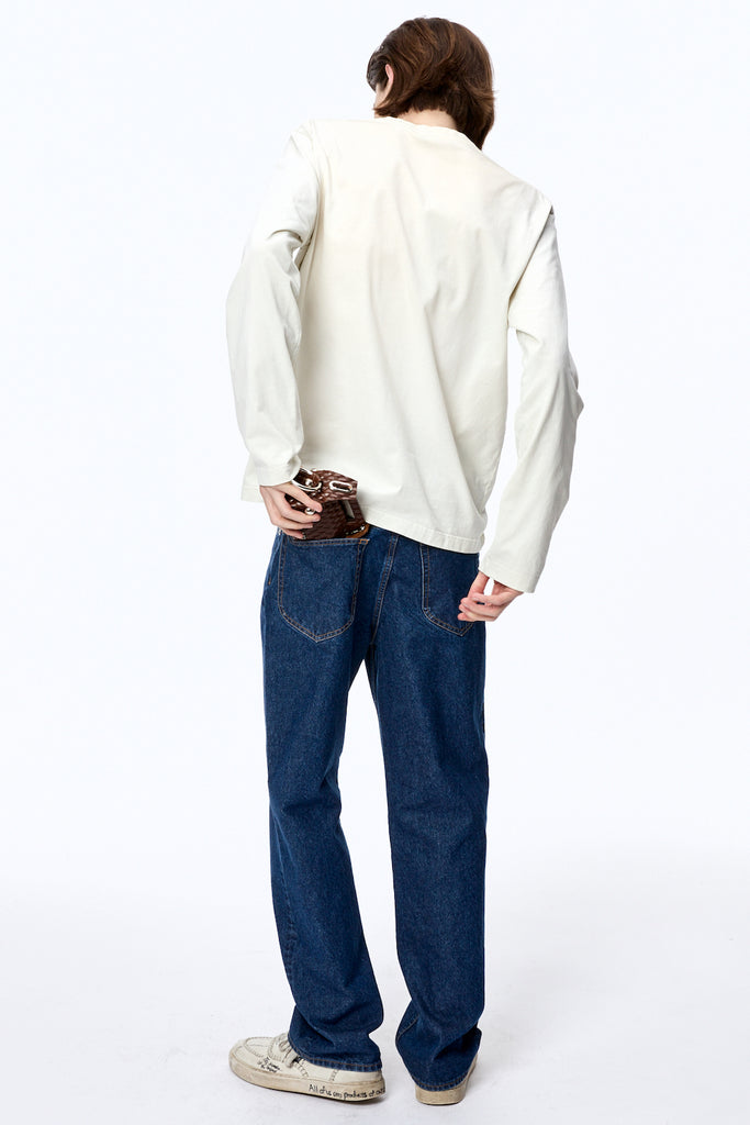 WASTED VICK LONG SLEEVE T-SHIRT - WHITE / M25F9CS011-MASU Official Online Store