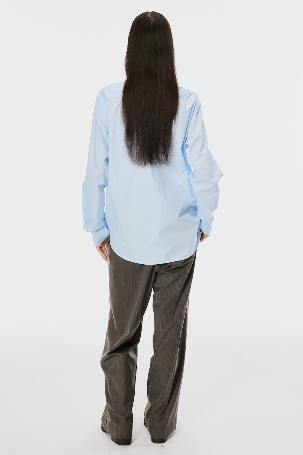 ほこりMASU ZIP-UP FRILL COLLAR SHIRT Zip-Up Frill Collar Shirt - Sax - MASU– MASU Official Online Store