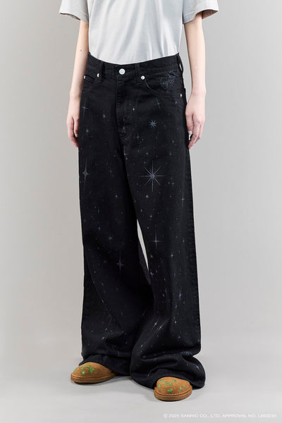 SANRIO ・ MASU ・ CITYSHOP BAGGY DENIM Sanrio ・ Masu ・ Cityshop Baggy Denim - Black - MASU– MASU